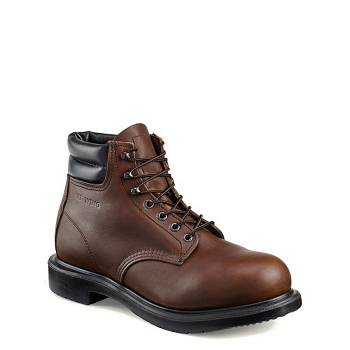 Red Wing SuperSole 6-inch Safety Toe - Hnede Pracovne Cizmy Panske, RW284SK